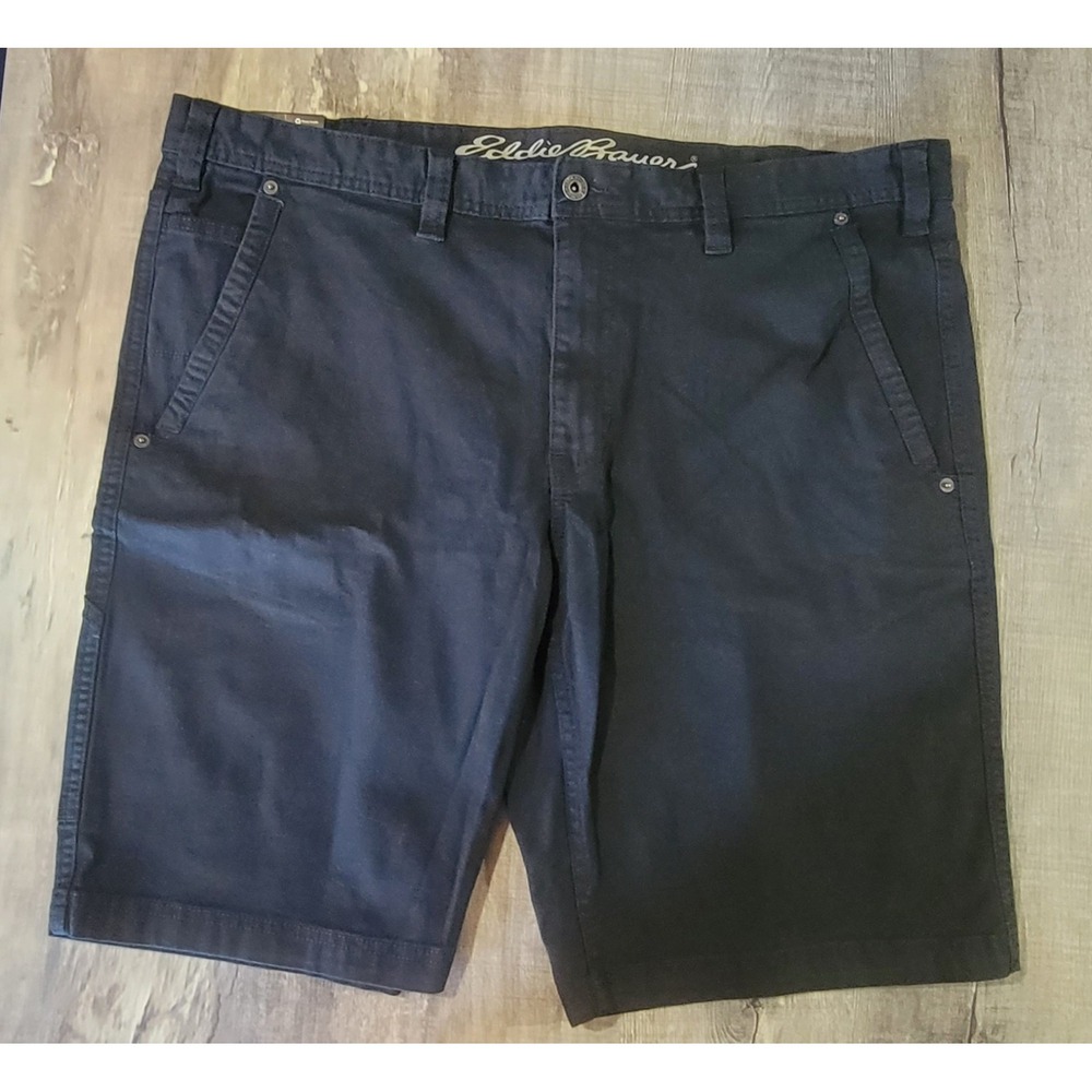 Eddie Bauer Men's 40 Classic Fit Canvas Utility Shorts Black New Nwt 5 Pockets